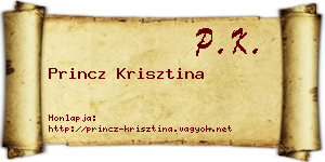 Princz Krisztina névjegykártya